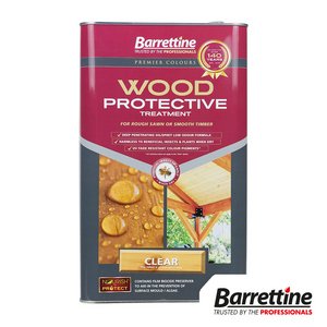 Barrettine 5L 181mm Wood Protective Treatment - Clear (5015861003331) Tin 1 Each PTCL005