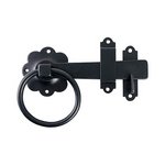 TIMCO 6IN Ring Gate Latch - Plain - Black (5055893366790) TIMbag 1 Each RGL6BP