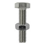 TIMCO M8 x 40 Set Screws & Hex Nuts - Stainless Steel (5055893369081) TIMpac 2 Pieces S840SSP