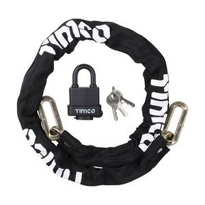 TIMCO 8mm x 1m Security Chain & Weatherproof Padlock (5056110829906) Bag 2 Pieces SCWP