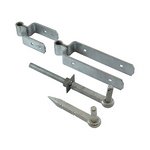TIMCO 300mm Standard Double Strap Hinge Set - Hot Dipped Galvanised (5055893361191) Plain Bag 1 Each SFH300G