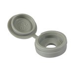 TIMCO To fit 3.0 to 4.5 Screw Hinged Screw Caps - Small - Light Grey (5055893386682) TIMbag 100 Pieces SHCCGREYP