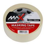 TIMCO 50m x 38mm 50000mm Masking Tape - Cream (5055893376898) Roll 1 Each SMT38