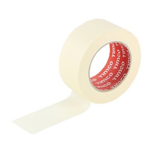 TIMCO 50m x 50mm 50000m Masking Tape - Cream (5055893376904) Roll 1 Each SMT50