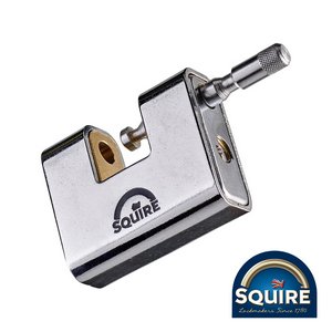 Squire 80mm Armoured Brass Block Lock - ASWL2 (5012245004267) Blister Pack 1 Each SQR701014