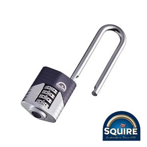 Squire 50mm Vulcan Combination Padlock - Boron 2.5IN Long Shackle - VULCAN COMBI 50/2.5 (5012245035513) Blister Pack 1 Each SQR701157