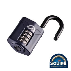 Squire 50mm Combination Padlock - Steel Open Shackle - CP50 (5012245021783) Blister Pack 1 Each SQR701320