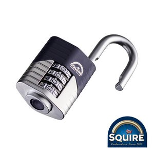 Squire 50mm Vulcan Combination Padlock - Boron Open Shackle - VULCAN COMBI 50 (5012245035506) Blister Pack 1 Each SQR701368
