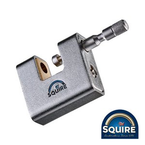 Squire 60mm Armoured Brass Block Lock - ASWL1 (5012245004250) Blister Pack 1 Each SQR701384