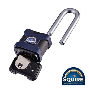 Squire 50mm Stronghold Padlock - 2.5IN Long Shackle - SS50S/2.5 (5012245006049) Blister Pack 1 Each SQR701456