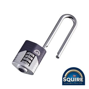 Squire 40mm Vulcan Combination Padlock - Boron 2.5IN Long Shackle - VULCAN COMBI 40/2.5 (5012245035667) Blister Pack 1 Each SQR701537