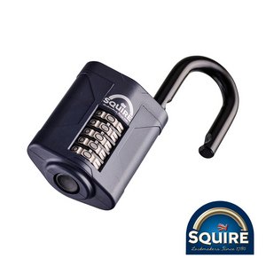 Squire 60mm Combination Padlock - Steel Open Shackle - CP60 (5012245025736) Blister Pack 1 Each SQR701623