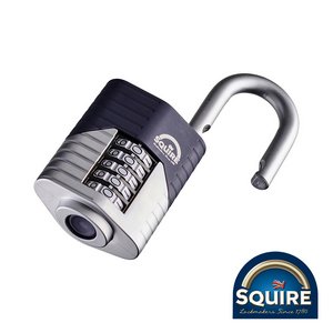 Squire 60mm Vulcan Combination Padlock - Boron Open Shackle - VULCAN COMBI 60 (5012245035612) Blister Pack 1 Each SQR701756