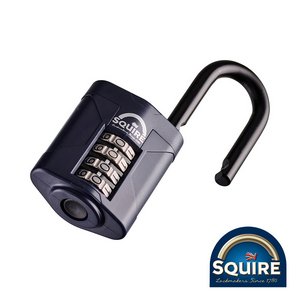 Squire 50mm Combination Padlock - Steel 1.5IN Long Shackle - CP50/1.5 (5012245021806) Blister Pack 1 Each SQR701841