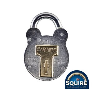 Squire 40mm Old English 4 Lever Padlock - 440 (5012245000269) Blister Pack 1 Each SQR701943