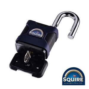 Squire 80mm Stronghold Padlock - Open Shackle - SS80S (5012245035681) Blister Pack 1 Each SQR701963