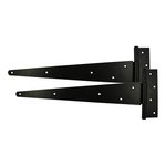TIMCO 10IN Pair of Strong Tee Hinges - Black (5055893356579) Plain Bag 1 Pairs STH10BB