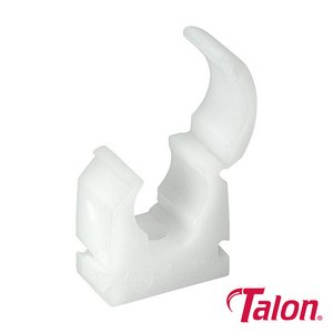 Talon 15mm 15mm Single Hinged Clip - White - TS15 (5060002350331) Bag 100 Pieces TALTS15
