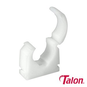 Talon 22mm 15mm Single Hinged Clip - White - TS22 (5060002350317) Bag 100 Pieces TALTS22