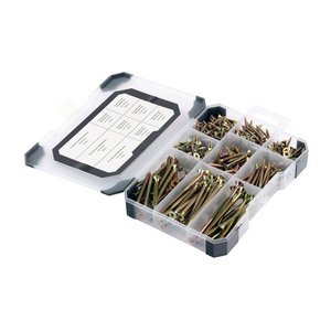 TIMCO 340pcs Mixed Tray - Woodscrews - Yellow (5055893379608) Tray 340 Pieces TRAY360