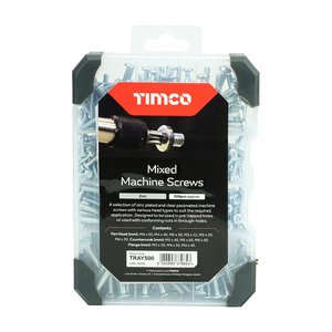 TIMCO 320pcs Mixed Tray - Machine Screws - Zinc (5055893379653) Tray 320 Pieces TRAY500