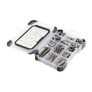 TIMCO 199pcs Mixed Tray - Set Screws Nuts Washers - Zinc (5055893379691) Tray 199 Pieces TRAY620