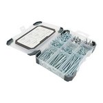 TIMCO 300pcs Mixed Tray - Nails - Galvanised - Bright (5055893379714) Tray 300 Pieces TRAY660