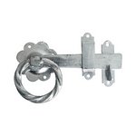 TIMCO 6IN Ring Gate Latch - Twisted - Hot Dipped Galvanised (5055893366837) TIMbag 1 Each TRGL6GP