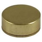TIMCO 16mm Threaded Screw Caps - Solid Brass - Satin (5055893378045) TIMpac 4 Pieces TSC16SBP