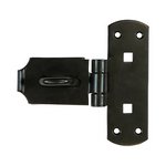 TIMCO 6IN Vertical Pattern Bolt On Hasp & Staple - Heavy Duty - Black (5055893367049) TIMbag 1 Each VHS6BP