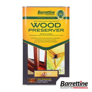 Barrettine 5L 178mm Wood Preserver - Clear (5015861003898) Tin 1 Each WOCL005