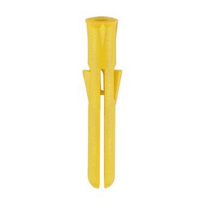 TIMCO 25mm Premium Plastic Plugs - Yellow (5056110870823) Bag 1000 Pieces YPLUGPREM