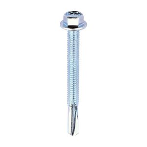 TIMCO 5.5 x 55 55mm Metal Construction Heavy Section Screws - Hex - Self-Drilling - Zinc (5056110833736) Box 100 Pieces ZH55B