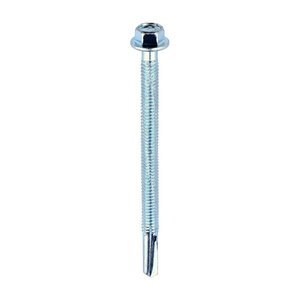 TIMCO 5.5 x 80 80mm Metal Construction Heavy Section Screws - Hex - Self-Drilling - Zinc (5056110833774) Box 100 Pieces ZH80B