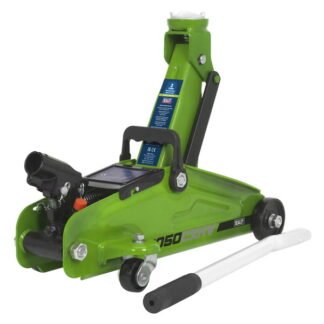 Sealey Short Chassis Trolley Jack 2 Tonne - Green (5054630030680) 1050CXHV
