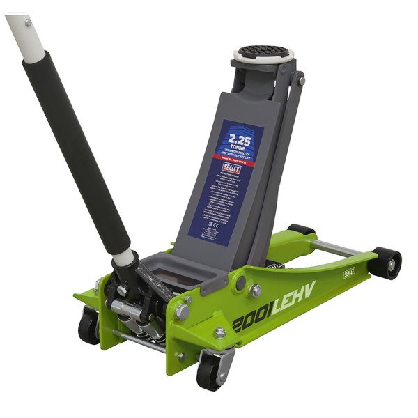 Sealey Low Profile Rocket Lift Trolley Jack 2.25 Tonne - Green (5054630268236) 2001LEHV