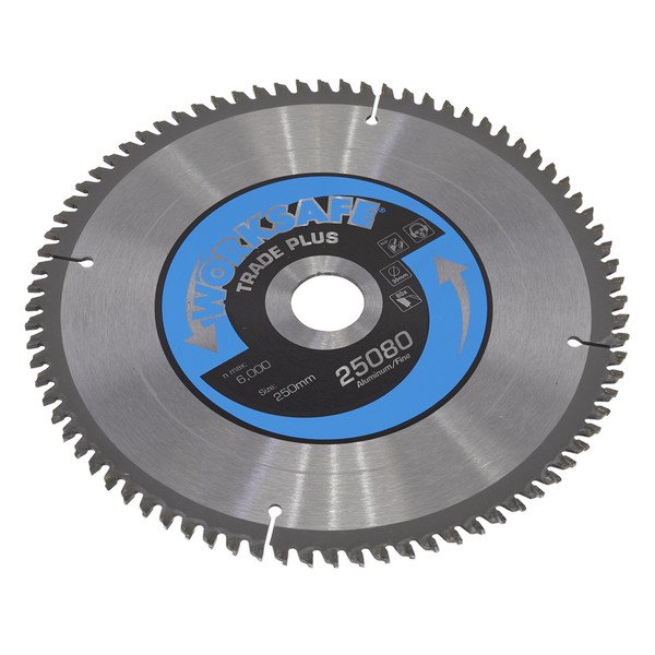 Sealey Worksafe® Aluminium Cutting TCT Saw Blade 250 x 30mm 80tpu (5055111206686) 25080/Ali