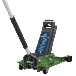 Sealey Low Profile Trolley Jack with Rocket Lift 3 Tonne - Green (5054630270956) 3000LEHV