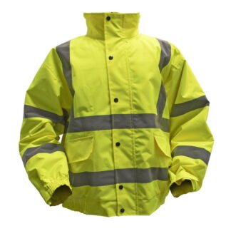 Sealey Worksafe® Hi- Vis Yellow Jacket with Quilted Lining, Elasticated Waist & Cuffs - XX- Large (5054511797961) 802XXL