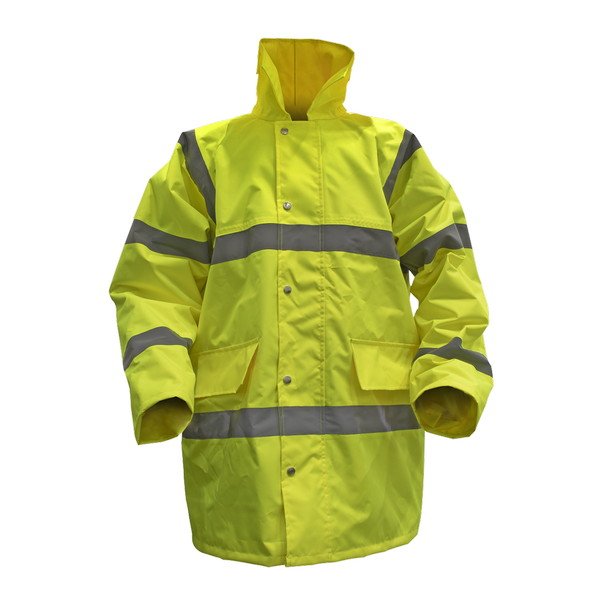 Sealey Worksafe® Hi- Vis Yellow Jacket with Quilted Lining - Large (5054511785371) 806L