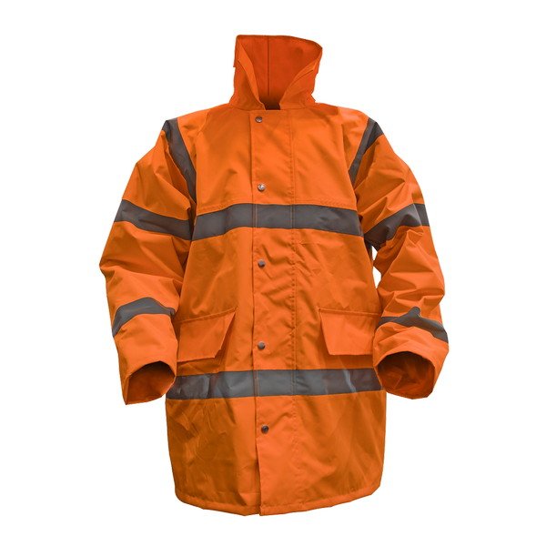 Sealey Worksafe® Hi- Vis Orange Jacket with Quilted Lining - Large (5054511897500) 806LO