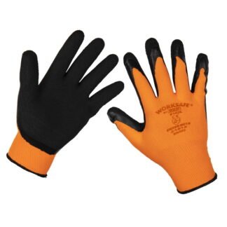 Sealey Worksafe® Foam Latex Gloves, Large - Pair (5055257204928) 9140L