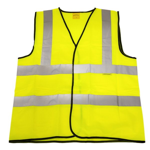 Sealey Worksafe® Hi- Vis Yellow Waistcoat - Large (5054630019081) 9804L