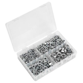 Sealey Steel Nut Assortment DIN 934 - 1/4IN - 1/2IN UNF 320pc (5054630554964) AB029SN