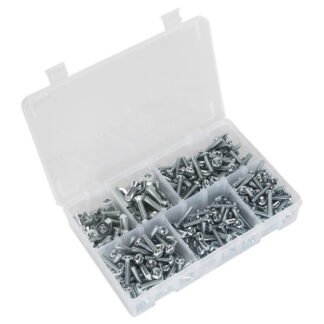 Sealey Countersunk & Pan Head Pozi Machine Screw Assortment M5- M8 264pc (5054511053340) AB054MS