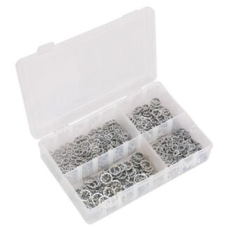 Sealey Internal Serrated Lock Washer Assortment M5- M10 1000pc (5054511053371) AB057LW