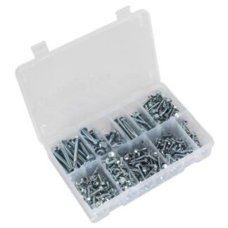Sealey Zinc Plated Self- Drilling Screw Assortment Hex Head 410pc (5054511053418) AB061SDH