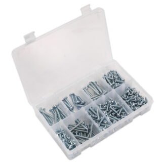 Sealey Zinc Plated Self- Tapping Pan Head Pozi Screw Assortment 305pc - DIN 798CZ (5054511053449) AB064STPP