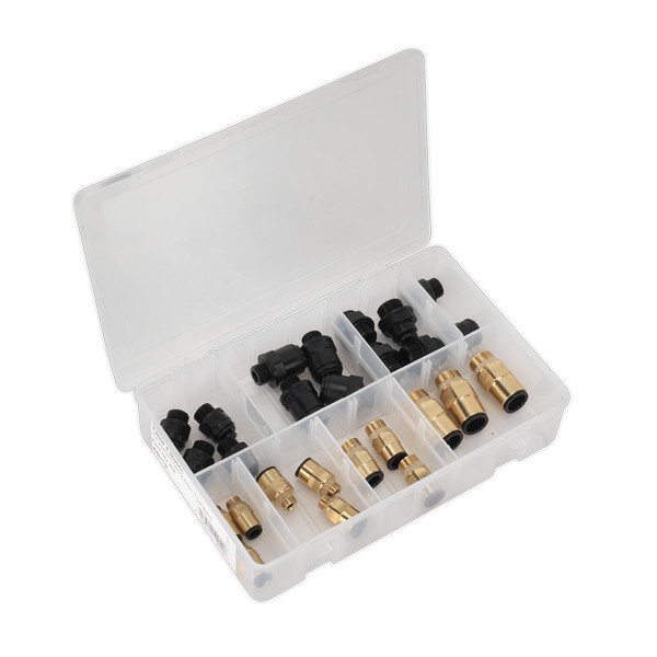 Sealey Metric/Imperial John Guest® Thread Adaptor Assortment 30pc (5054511061949) AB072JG