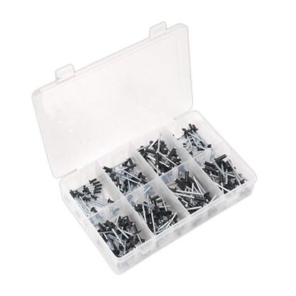 Sealey Black Anodised Rivet Assortment 200pc (5054511062939) AB074BR